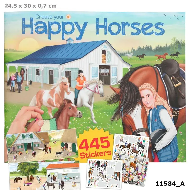 Create Your Happy Horses Colouring Book