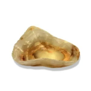 Raw Edge Natural Onyx Bowl - Large- Cream/Ivory/Tan | ModishStore | Decorative Bowls