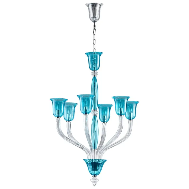Cyan Design Vetrai Six Light Chandelier | Modishstore | Chandeliers