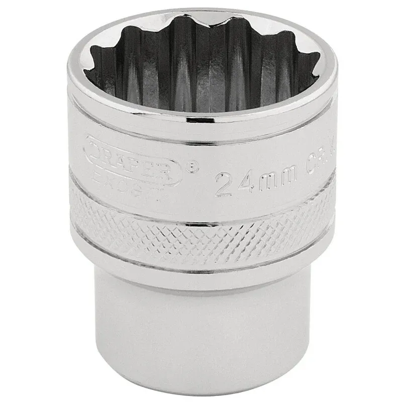 Draper Tools 1/2" - Stecknuss, Steckschlüssel 24mm, 12-seitig D33372