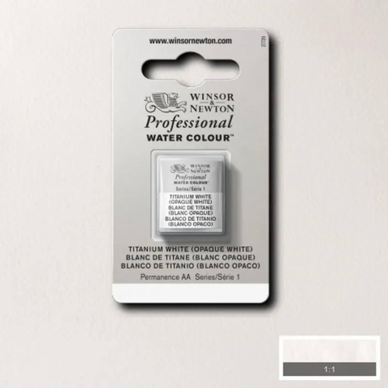 Titanium White Half Pan - S1 Professional Watercolour