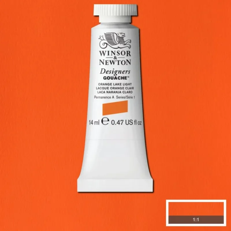 Winsor & Newton Designer's Gouache 14ml - Orange Lake Light