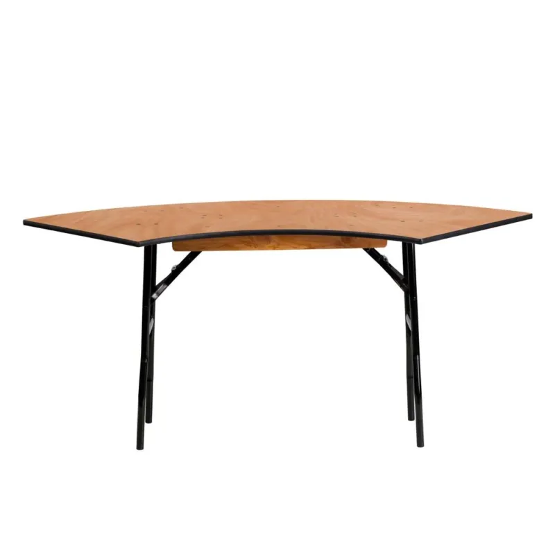 5.5 Ft. X 2 Ft. Serpentine Wood Folding Banquet Table By Flash Furniture | Side Tables | Modishstore - 1
