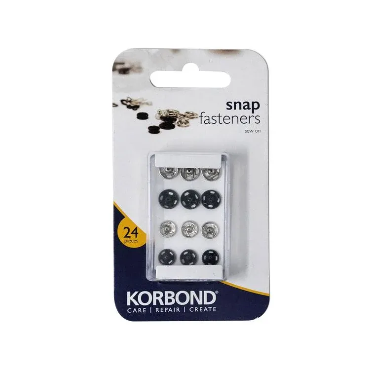Sew On Snap Fasteners (24 Pieces)