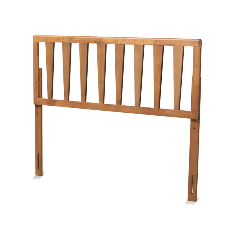 Baxton Studio Duncan Modern and Contemporary Ash Walnut Finished Wood Full Size Headboard | Headboards | Modishstore