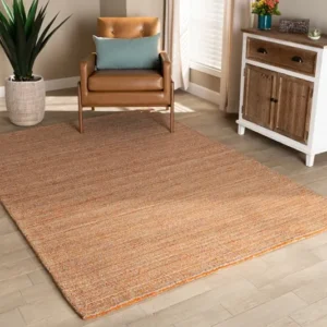Baxton Studio Aral Modern and Contemporary Rust Handwoven Wool Area Rug | Modishstore | Rugs
