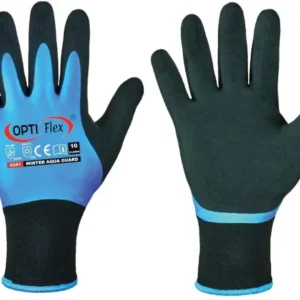 OPTIFLEX Winterhandschuhe Aqua Guard Gr. 8 schwarz/blau – Kälteschutz bis -30 °C, EN 388 & EN 511