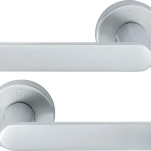 HOPPE Drückergarnitur Los Angeles M1642/42VR rund, verriegelbar, Resista satiniert verchromt