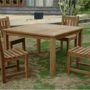 Windsor Classic Side Chair 5-Pieces Dining Table Set By Anderson Teak | Outdoor Dining Sets | Modishstore