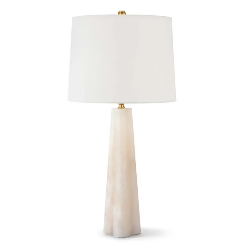 Quatrefoil Alabaster Table Lamp | Small