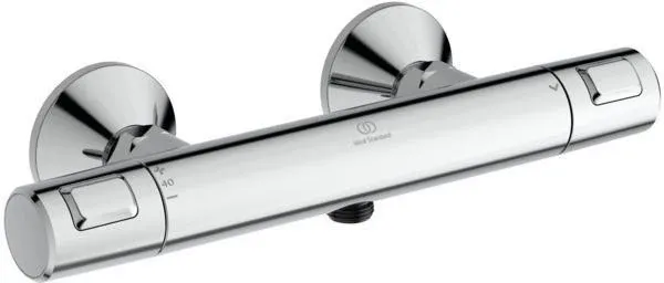 Ideal Standard Ceratherm T25 Brausethermostat AP, Ausladung 80 mm, Chrom – mit Verbrühschutz