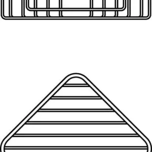 Ideal Standard IOM Eck-Seifenkorb in Chrom – Wandhängende Seifenablage aus Messing