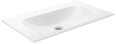 KEUCO X-Line Keramik-Waschtisch 805 mm ohne Hahnlochbohrung – weiß, CleanPlus