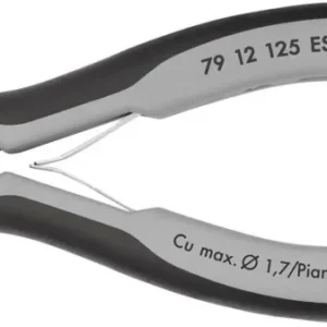 KNIPEX Präzisions-Elektronik-Seitenschneider 125 mm – ESD, induktiv gehärtete Schneiden, feinste Facette