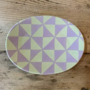 Diamond Soap Dish, Lilac and Green