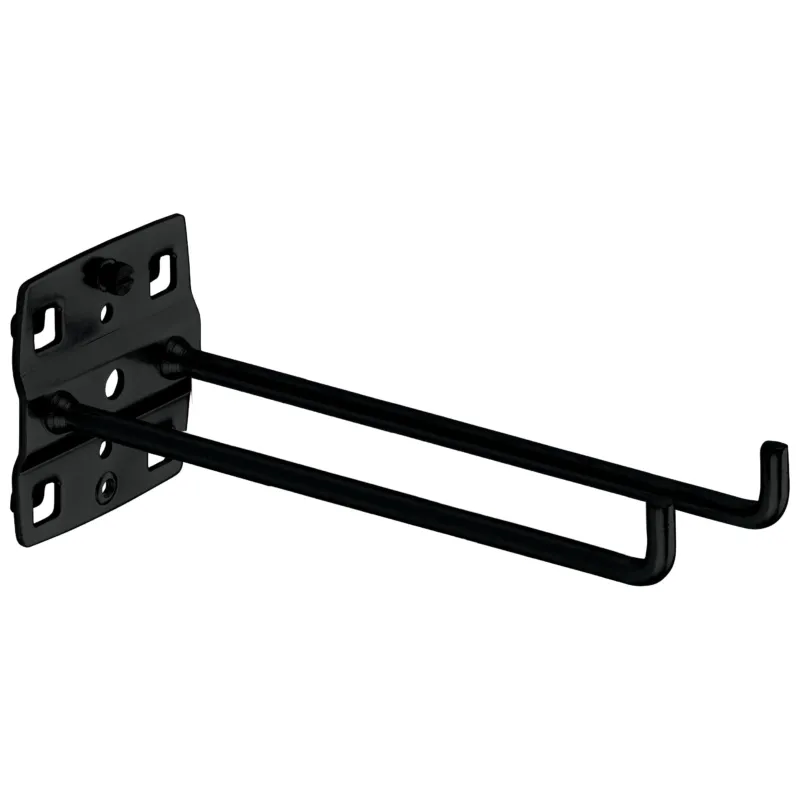 KRAFTWERK Werkzeughaken doppelt für Vierkantlochwand, senkrechtes Hakenende, 150 mm - KW-145.112.150