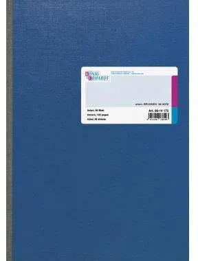 KÖNIG & EBHARDT Kladde DIN A4 liniert 96 Blatt blau – holzfrei, Klebebindung