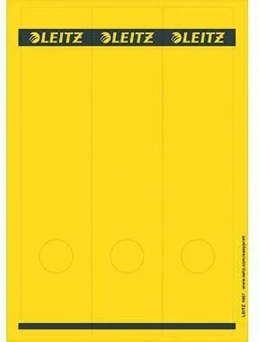 LEITZ Ordnerrückenetiketten 61,5 x 285 mm gelb 75 Stück für Ordner 180° und Standard