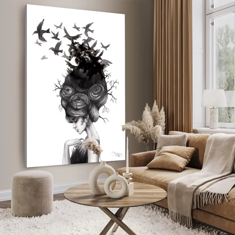 Ljuddämpande Tavla - Katarina Vintrafors - Ravens Lady