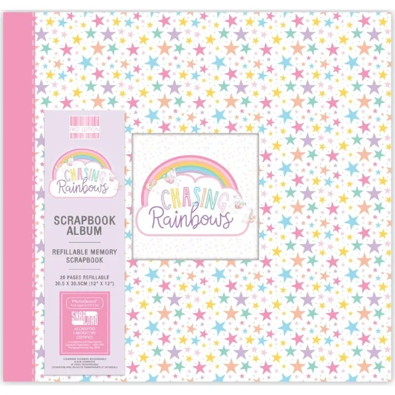 12x12 Scrapbook Album - Chasing Rainbows