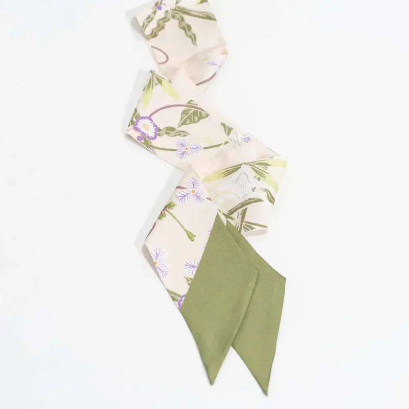 Cottage Vines Silk Twilly Scarf
