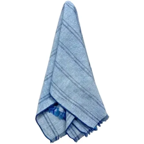 Blue Cup & Cloth Tea Towel | Handloom Cotton