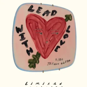 Limited edition hand painted decorative plate that is perfect for Valentine's day gifting. By Tatiana Alida