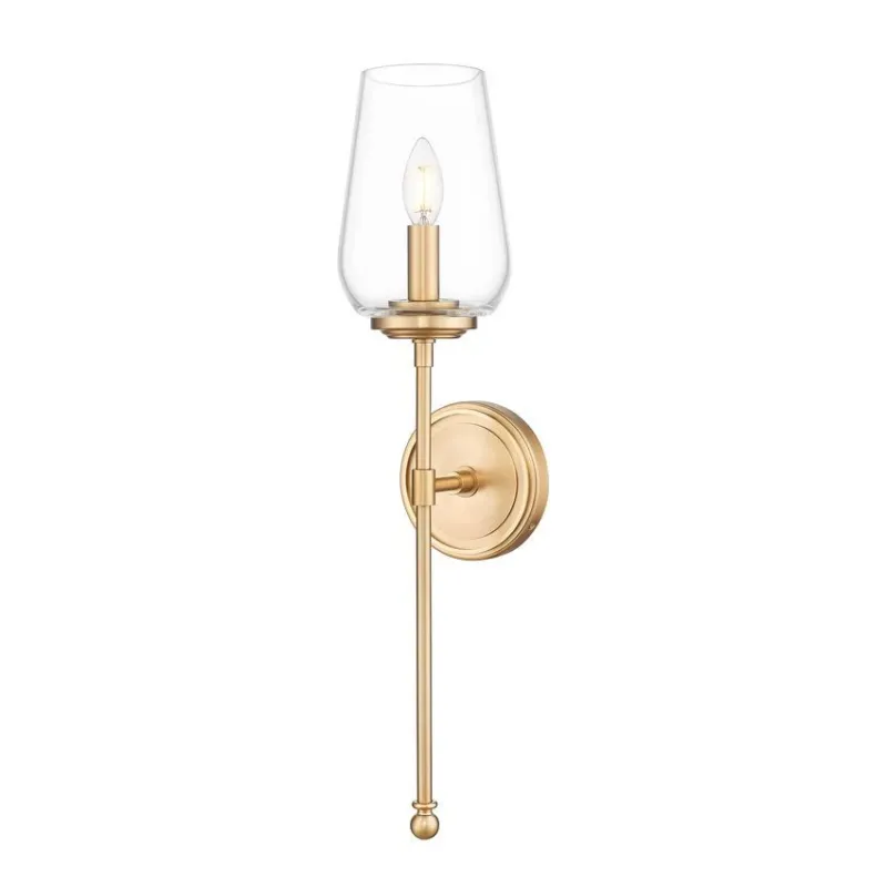 Dominique Light Wall Sconce | Clear Glass Shade