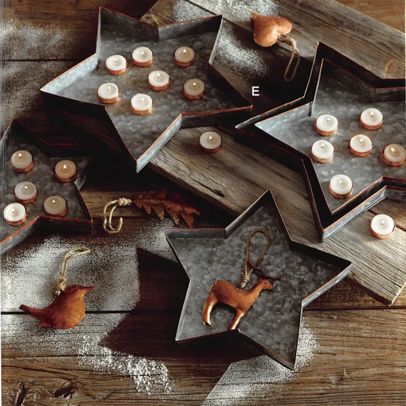 Roost Galisteo Copper Edge Star Trays - Set Of 5