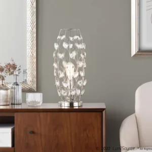 Crystal Buds 18" Metal Uplight By LumiSource - GUI19-CSTLBD CLPNI | Table Lamps | Modishstore