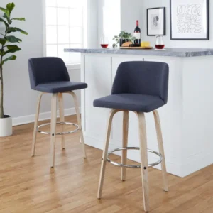 Toriano 30" Fixed-Height Barstool - Set of 2 By LumiSource - B30-TRNOFB-GRTZR2 WWBU2 | Bar Stools | Modishstore
