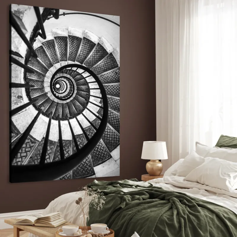 Canvastavla - Spiral Staircase Art
