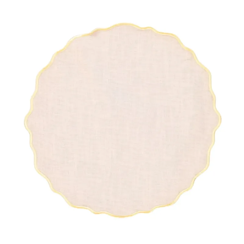 Placemat Lima, Pastel Pink with Yellow