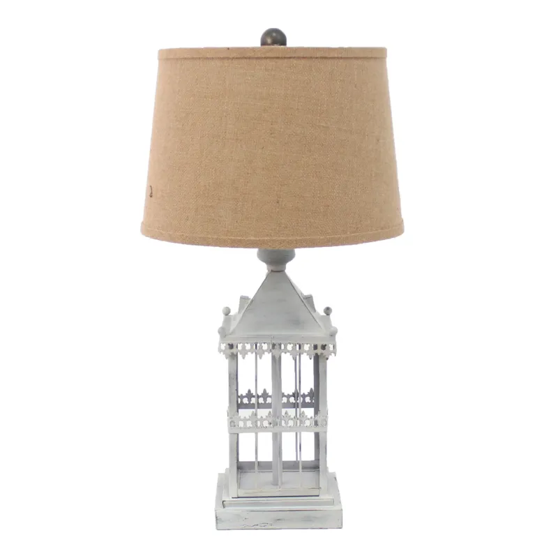 Gray Country Cottage Castle - Table Lamp By Homeroots | Table Lamps | Modishstore