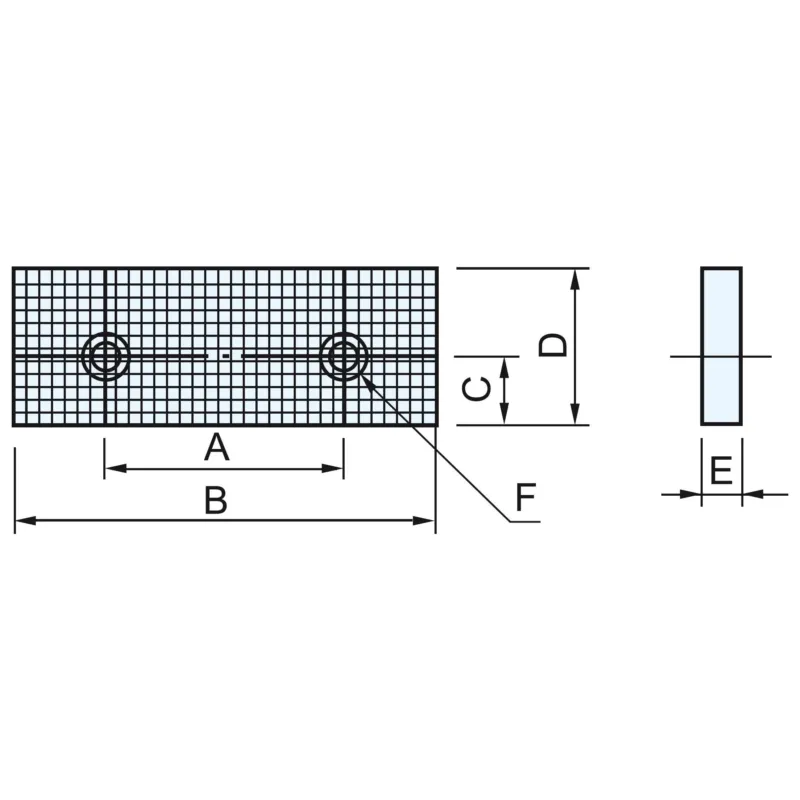 BERNARDO Backe für PHV / CHV – Modell Riffelbacke RJ 250 - 2 Stk.