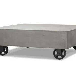 14' Concrete and Metal Coffee Table By Homeroots | Coffee Tables | Modishstore
