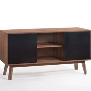 29' Walnut And Black Veneer Mdf And Wood Buffet By Homeroots | Sideboards | Modishstore