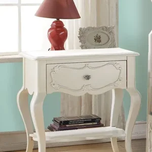 Pearl White Pine Wood Nightstand By Homeroots | Nightstands | Modishstore