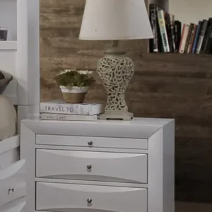 Elegant White 3 Drawer Nightstand By Homeroots | Nightstands | Modishstore