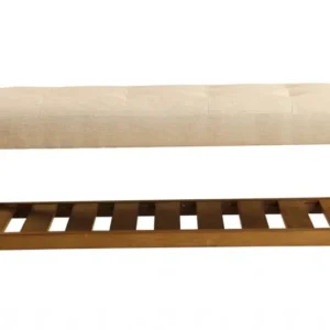 Beige And Oak Simple Bench By Homeroots | Benches | Modishstore
