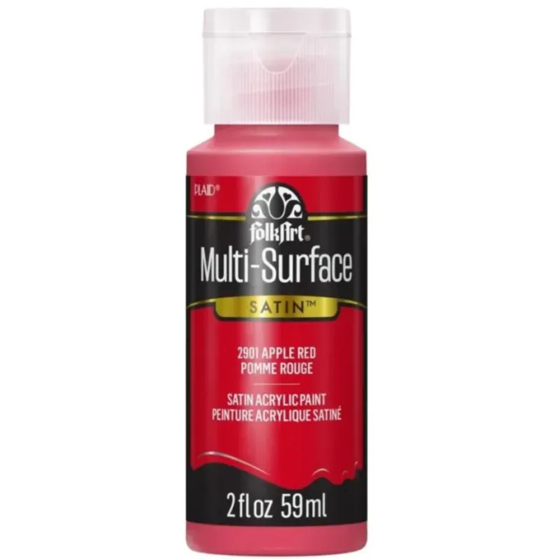 FolkArt Multi-Surface Acrylic 59ml - Apple Red