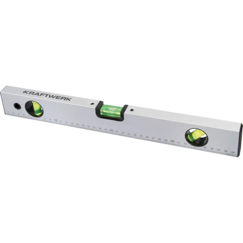 KRAFTWERK Alu-Hohlprofil-Wasserwaage, mit 2 Libellen, 400 mm - KW-311.010.400