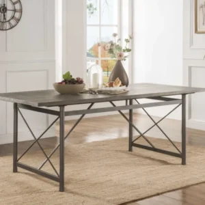 Gray Oak And Sandy Gray Dining Table By Homeroots - 318886 | Dining Tables | Modishstore