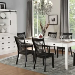 Antique White Poplar Dining Table By Homeroots | Dining Tables | Modishstore