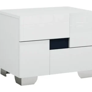 18" Superb White High Gloss Nightstand By Homeroots | Nightstands | Modishstore