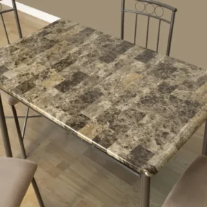 Cappuccino Microfiber Foam And Mdf 5Pcs Dining Set By Homeroots | Dining Sets | Modishstore