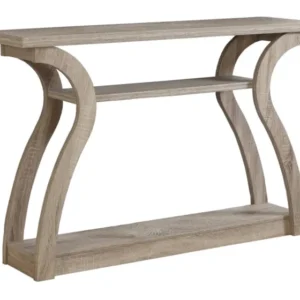 47" Taupe Floor Shelf Console Table With Storage By Homeroots | Console Tables | Modishstore