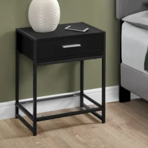 22" Black End Table With Drawer And Shelf By Homeroots | End Tables | Modishstore