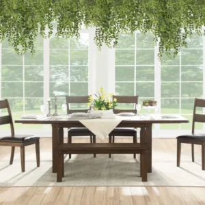 Dark Oak Wood Dining Table By Homeroots | Dining Tables | Modishstore