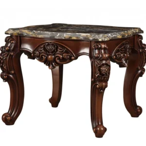 Marble Walnut Wood End Table By Homeroots - 347443 | End Tables | Modishstore